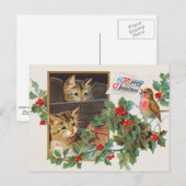 Vrolijk kerstfeest afbeelding 1911 briefkaart (Voorkant / Achterkant)