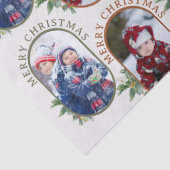 Vrolijk Kerstfeest Afgeronde Lozenge 2 foto patroo Tissuepapier (Detail)