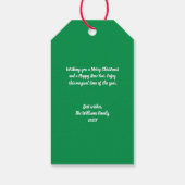 Vrolijk kerstfeest-Afrikaans-Amerikaanse kerstman  Cadeaulabel (Achterkant)