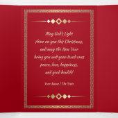 Vrolijk kerstfeest. Afrikaanse Amerikaanse nativit Drieluik Wenskaart (Binnenkant midden)