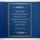 Vrolijk kerstfeest. Afrikaanse Amerikaanse nativit Drieluik Wenskaart (Binnenkant midden)