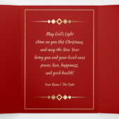 Vrolijk kerstfeest. Afrikaanse Amerikaanse nativit Drieluik Wenskaart (Binnenkant midden)