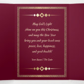 Vrolijk kerstfeest. Afrikaanse Amerikaanse nativit Drieluik Wenskaart (Binnenkant midden)