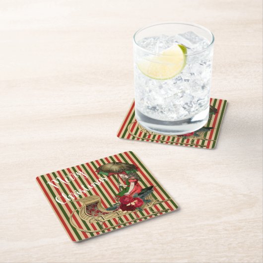 Vrolijk kerstfeest  Alice Kartonnen Onderzetters (Insitu)