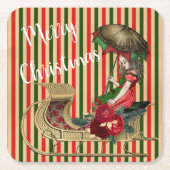 Vrolijk kerstfeest  Alice Kartonnen Onderzetters (Voorkant)