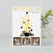 Vrolijk kerstfeest Alle Cactus Folie Holiday Kaart (Staand Voorkant)