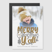 Vrolijk kerstfeest Alle foto's in script Magnet (Voorkant / Achterkant)