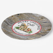 Vrolijk kerstfeest Alle landen en Western Rustic Papieren Bordje (Gekanteld)