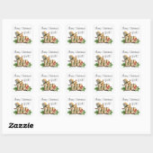 Vrolijk kerstfeest Alle landen en Western Rustic Vierkante Sticker (Vel)
