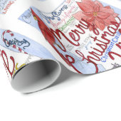 Vrolijk kerstfeest Alle - Mississipi art Cadeaupapier (Rol Hoek)