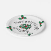 Vrolijk kerstfeest Alle papieren Borden Papieren Bordje (Gekanteld)