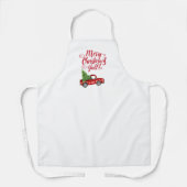 Vrolijk kerstfeest Alle Rode Kerstmis. Schort (Voorkant)