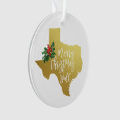 Vrolijk kerstfeest Alle Texas Ornament (voorkant)