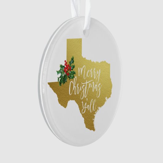 Vrolijk kerstfeest Alle Texas Ornament (voorkant)
