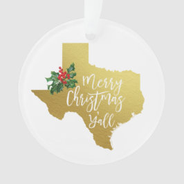 Vrolijk kerstfeest Alle Texas Ornament