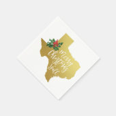 Vrolijk kerstfeest Alle Texas State Napkins Servet (Hoek)