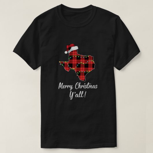 Vrolijk kerstfeest Alle Texas State Red Pset Gift T-shirt (Design voorkant)