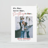 Vrolijk kerstfeest | Alles is een mooie feestdag Feestdagenkaart (Staand voorkant)