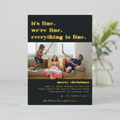 Vrolijk kerstfeest | Alles is een mooie feestdag Folie Uitnodiging (Staand Voorkant)