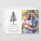 Vrolijk kerstfeest Alles is prima foto Feestdagenkaart (Voorkant)