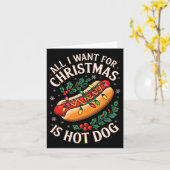 Vrolijk kerstfeest Alles wat ik wil voor kerst Hot Kaart (Gele Bloem)