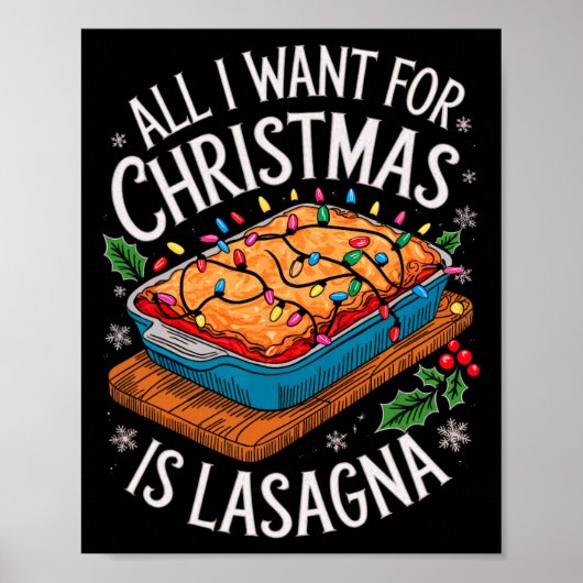 Vrolijk kerstfeest Alles wat ik wil voor kerst Las Poster (Voorkant)