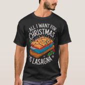 Vrolijk kerstfeest Alles wat ik wil voor kerst Las T-shirt (Voorkant)