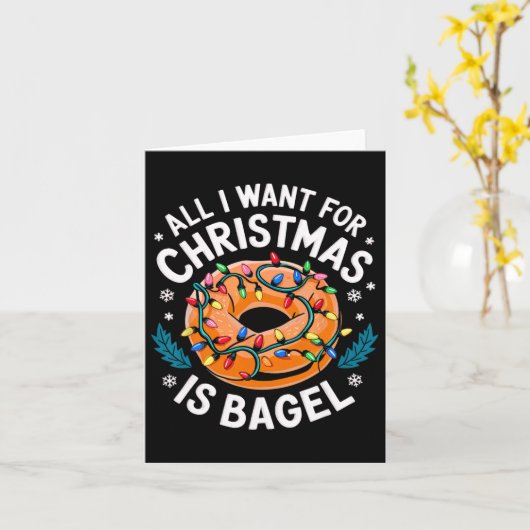 Vrolijk kerstfeest Alles wat ik wil voor kerstbage Kaart (Gele Bloem)