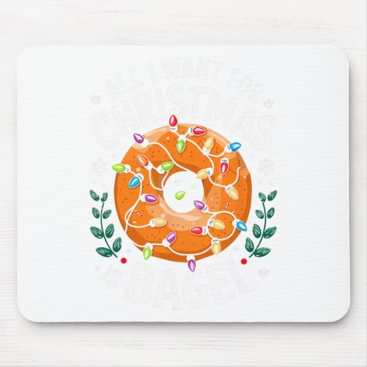 Vrolijk kerstfeest Alles wat ik wil voor kerstbage Muismat (Voorkant)