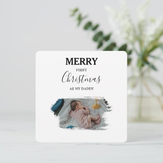 Vrolijk kerstfeest als foto's van mijn papa 2 Baby (Staand voorkant)