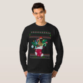 Vrolijk kerstfeest als herder in sok Funny T-shirt (Voorkant volledig)
