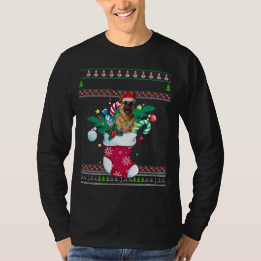 Vrolijk kerstfeest als herder in sok Funny T-shirt (Voorkant)