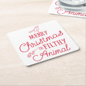 Vrolijk kerstfeest als Onderzetter voor kunststofp (Schuin)