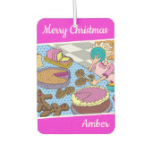 Vrolijk kerstfeest Amber-autoverfrisser door dalDe Luchtverfrisser (Voorkant)