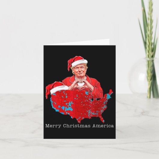 Vrolijk Kerstfeest Amerika Donald Trump Dekking Xm Kaart (Voorkant)