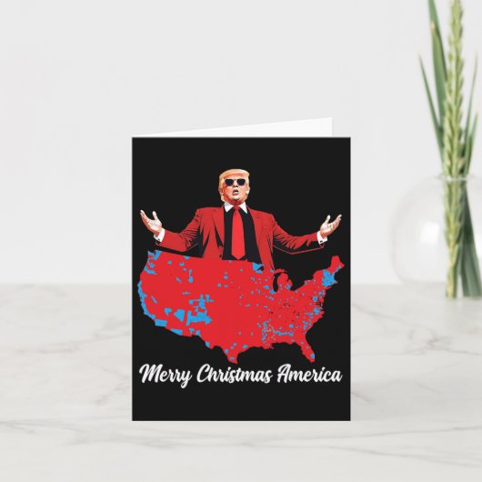 Vrolijk Kerstfeest Amerika Donald Trump Dekking Xm Kaart (Voorkant)