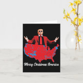 Vrolijk Kerstfeest Amerika Donald Trump Dekking Xm Kaart (Gele Bloem)