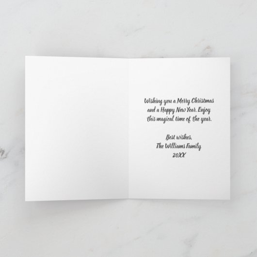 Vrolijk kerstfeest-Amerikaanse kerstman Feestdagen Kaart (Binnen)