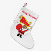 Vrolijk kerstfeest-Amerikaanse kerstman Kleine Kerstsok (Voorkant (Hangend))