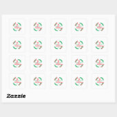 Vrolijk kerstfeest anders vierkante sticker (Vel)