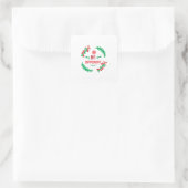 Vrolijk kerstfeest anders vierkante sticker (Tas)