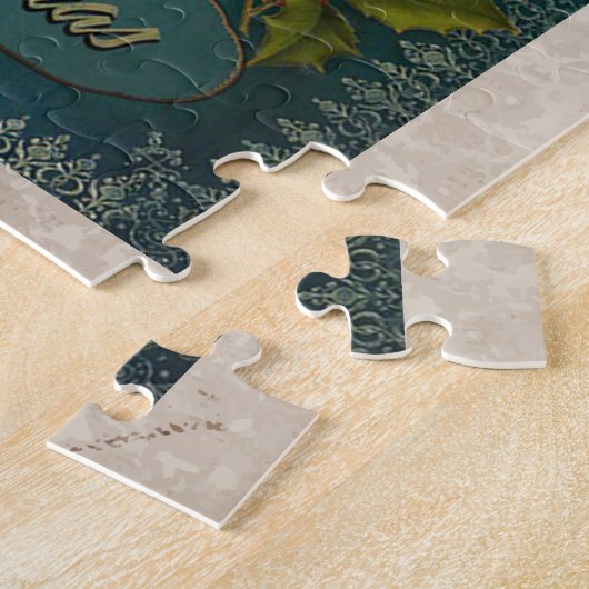 Vrolijk kerstfeest, Angels Retro Legpuzzel (Zijkant)