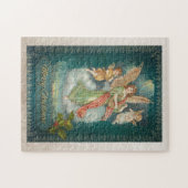 Vrolijk kerstfeest, Angels Retro Legpuzzel (Horizontaal)