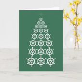 Vrolijk Kerstfeest - Anker Kerstboom (Groen) Kaart (Gele Bloem)