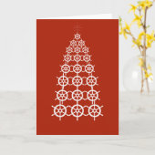 Vrolijk kerstfeest - Anker kerstboom (rood) Kaart (Gele Bloem)