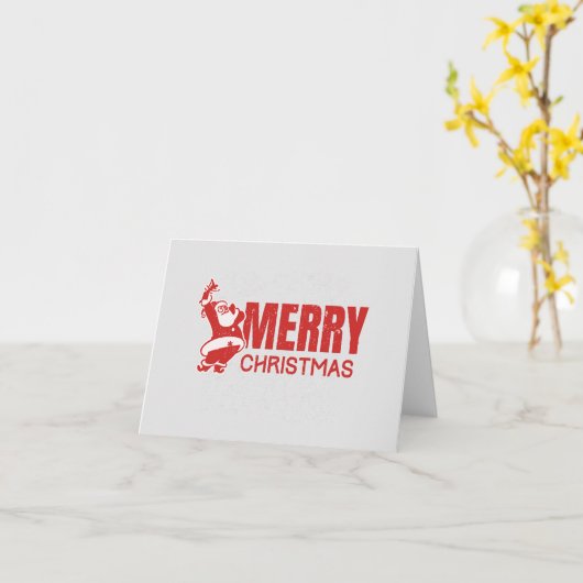 Vrolijk Kerstfeest Anton Kerst Kaart (Gele Bloem)