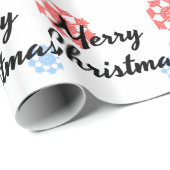 Vrolijk kerstfeest. Apparel voor mannen en vrouwen Cadeaupapier (Rol Hoek)