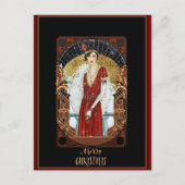 Vrolijk kerstfeest  Art Deco Briefkaart (Voorkant)