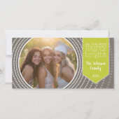 Vrolijk kerstfeest - Art Deco met één Afbeelding Feestdagenkaart (Voorkant)