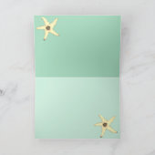 Vrolijk Kerstfeest Artsy Strand Zeemeermin Santa Feestdagen Kaart (Binnen)